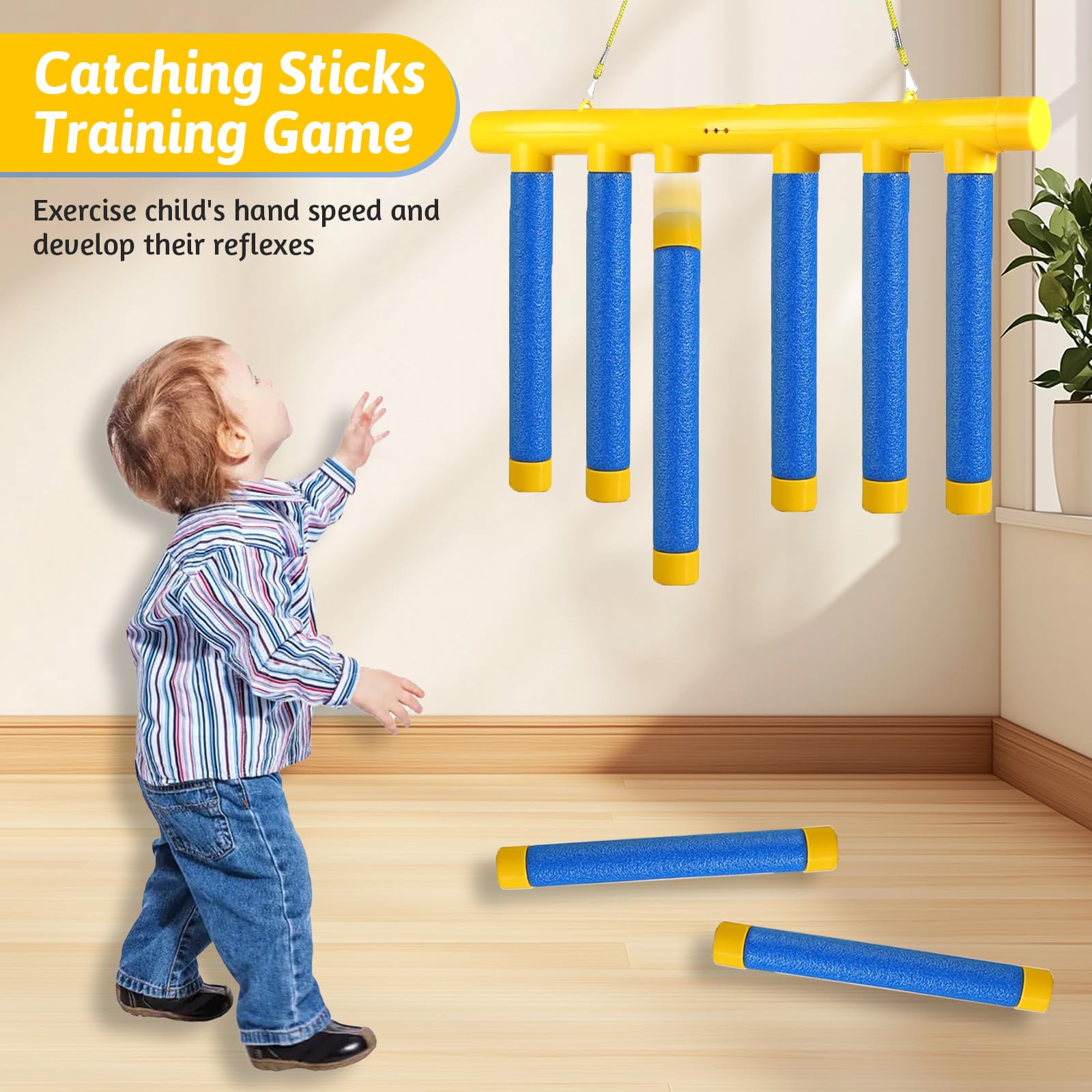Yozexin Catching sticks game, Hand Speed Challenge games Reaction Game, Catching & Drop Stick with 3 Speeds - Image 2