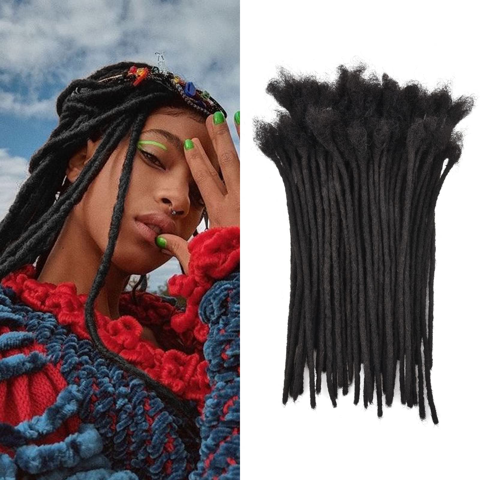 Buy Loc Extensions Human Hair Dreadlock Extensions 12 Inch 60 Strands