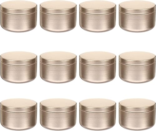 Latas de metal redondas de metal con tapa, latas de té redondas de metal, latas de té, latas de té, tarros de almacenamiento pequeños para hacer