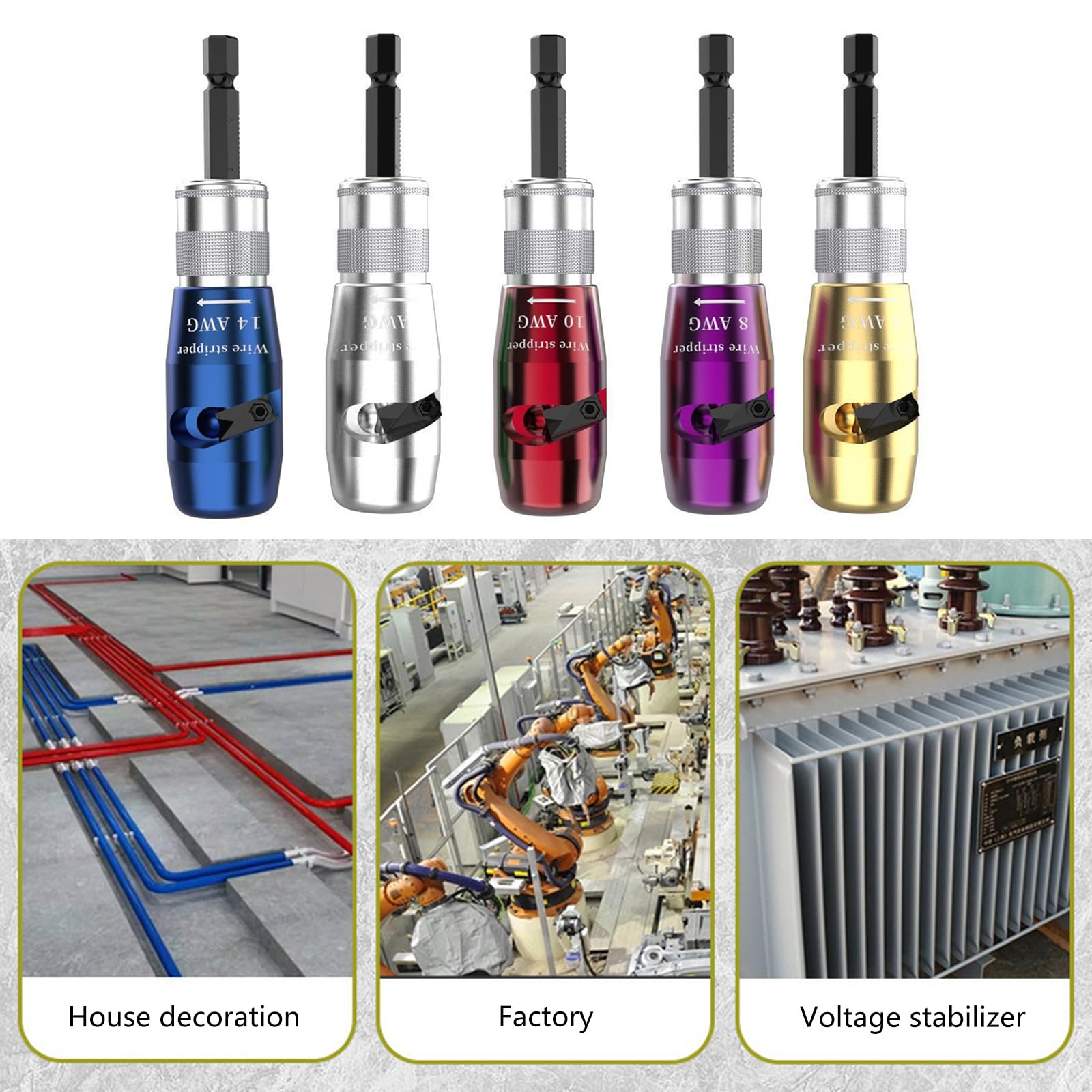 Pince à Dénuder Pour Perceuse électrique, Convient Aux Fils Awg 68101214 Durs Et Souples Avec Outil De Torsion~p124692586