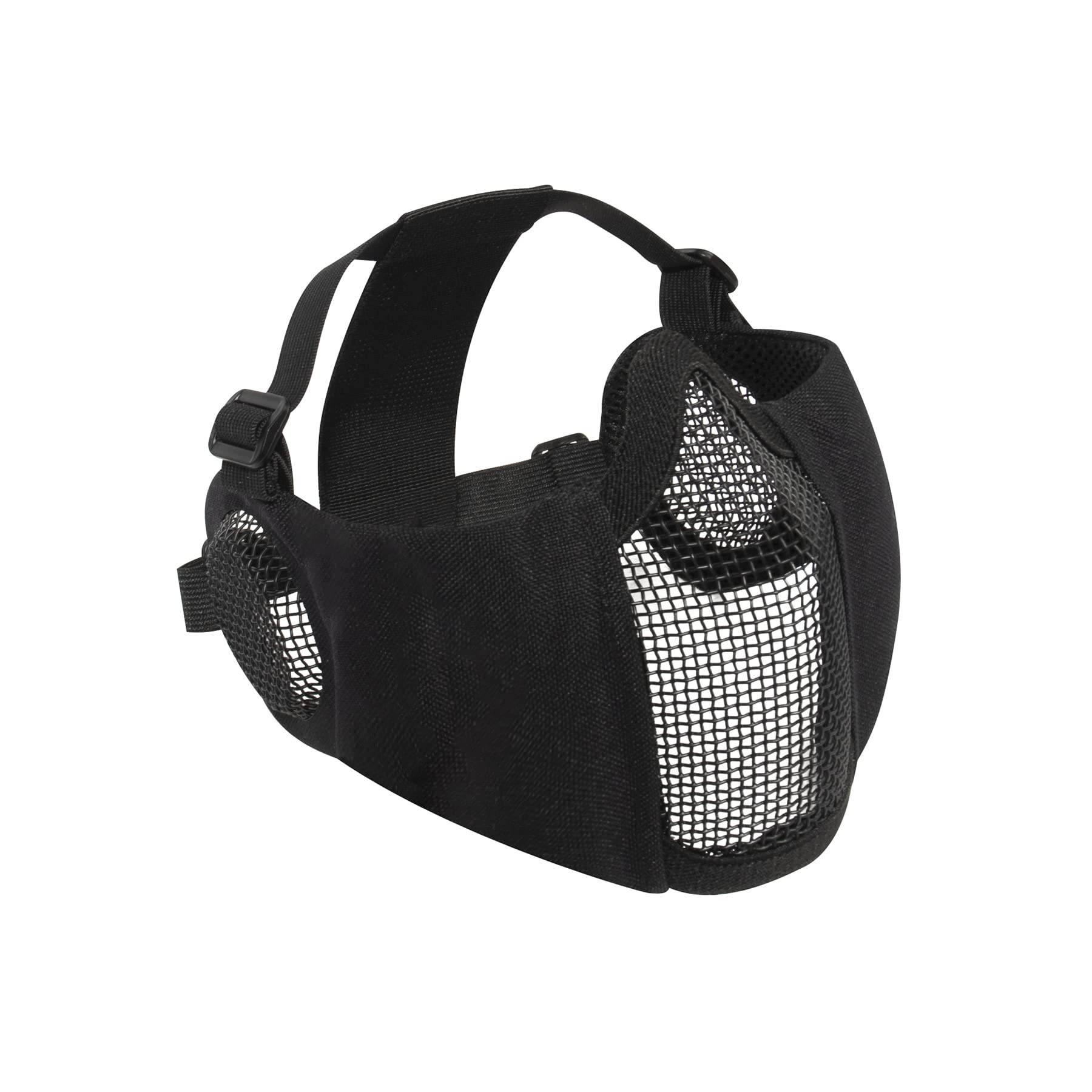 Rothco 20856 Steel Half Face Mask with Ear Guard - Black