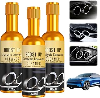 3Pcs Catalytic Converter Cleaner Kit,Boost Up Catalytic Convertor Cleaner,Exhaust System Pipe Carbon Removal Cleaner Treatment Additive Oil,Fuel System Treatment Oil Additive
