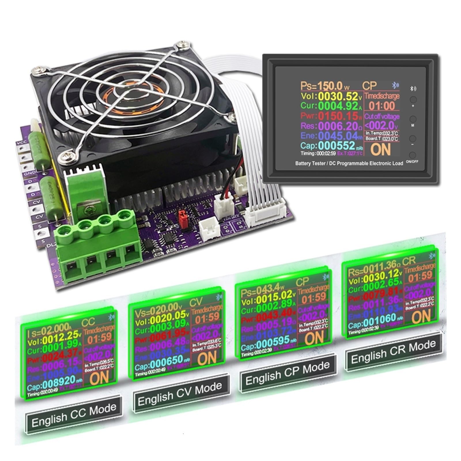 Inteligentna kontrola temperatury DC Power USB Tester Elektroniczny miernik rozładowania pojemności baterii litowej WyraźNe Odczyty