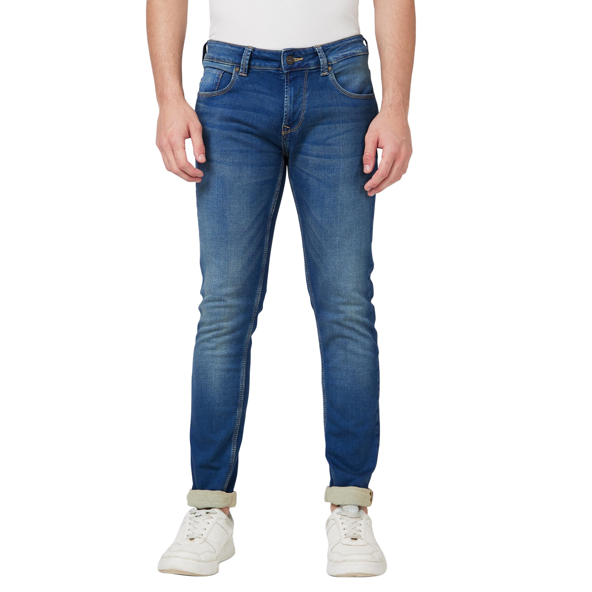 spykar Low-Rise Slim Fit Blue Jeans for Men-picture-24