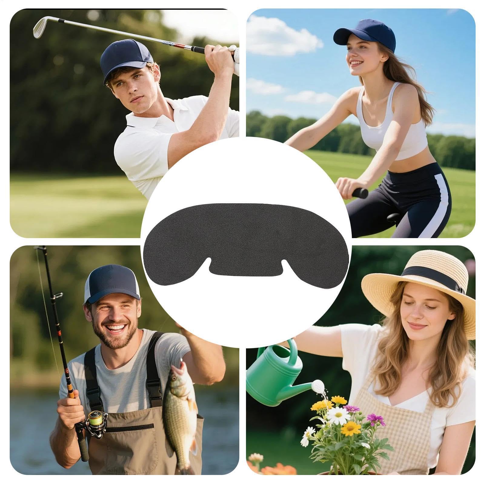 Absorbent Hat Liners, Hat Protection, 10 sztuk, samoprzylepne, oddychające, wymienne wkładki do czapek baseballowych i kasków, wysoka wydajność, ochrona przed wilgocią, dla entuzjastów fitnessu