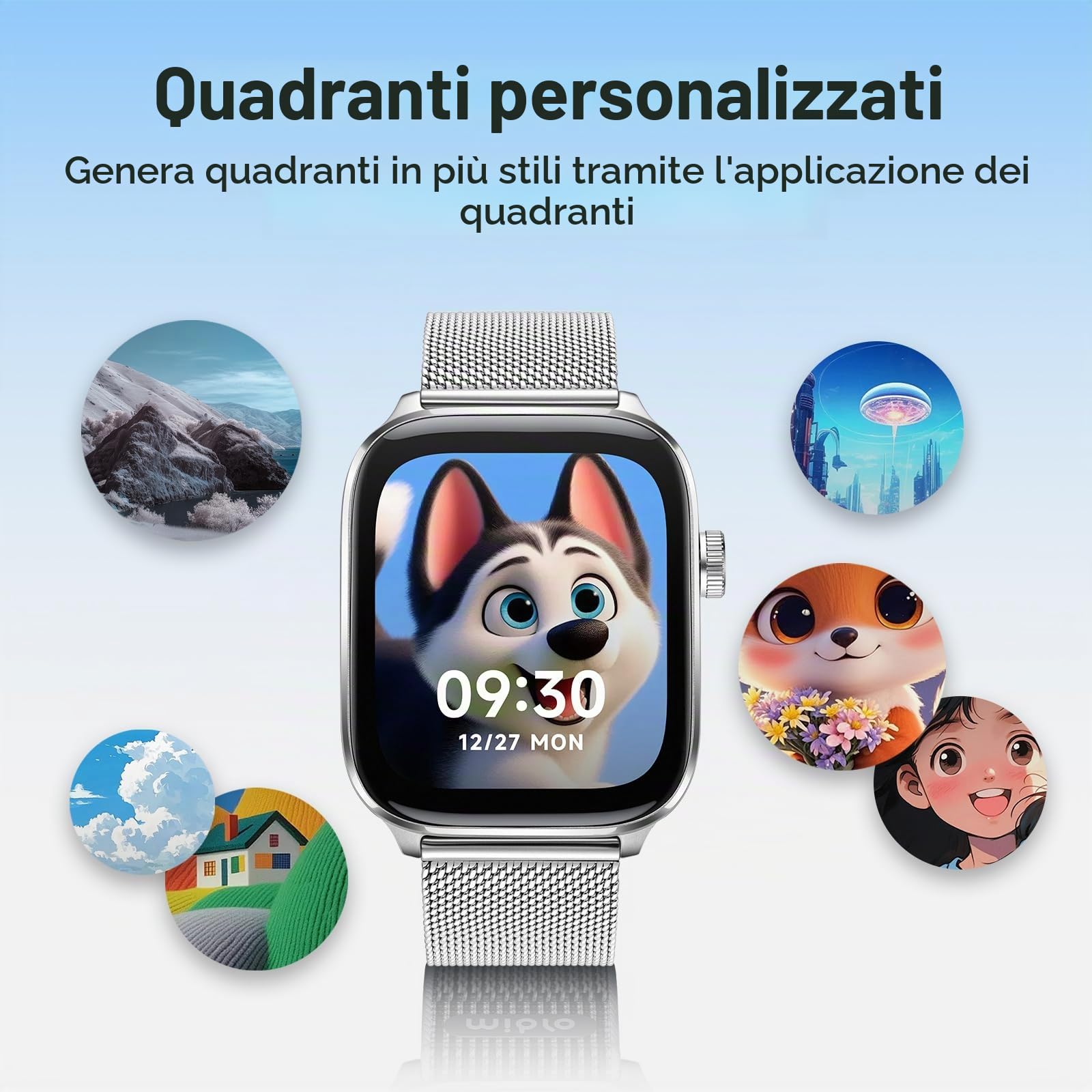 Mibro Fit Smartwatch Donna Uomo, 27,9g ultraleggero, Assistente Vocale, 1.75" AMOLED Orologio Intelligente Fitness con Chiamate Bluetooth, 150 Modalità Sportive, Calcolatori per Android iOS, Argento