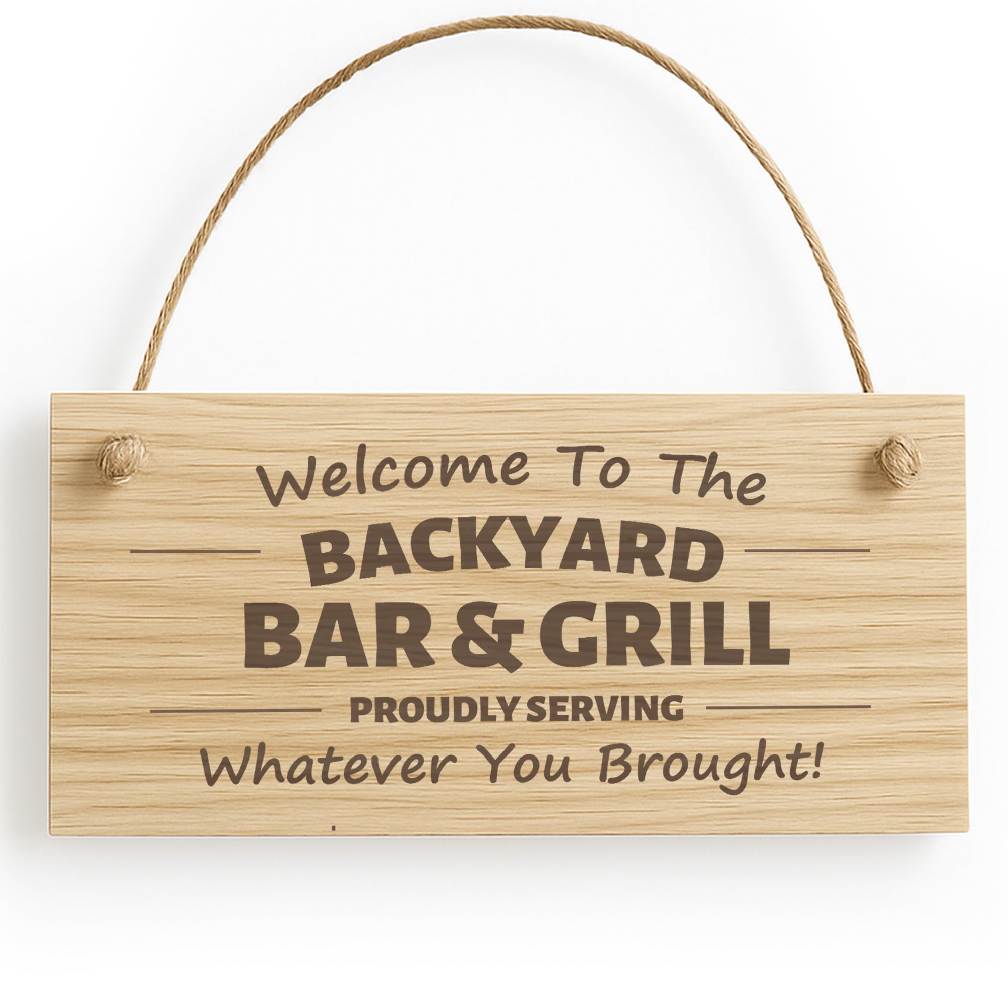 Red Ocean Funny Bar Sign Plaque Wood Engraved Sign Wall Door Garden Sign BBQ Alcohol Gift