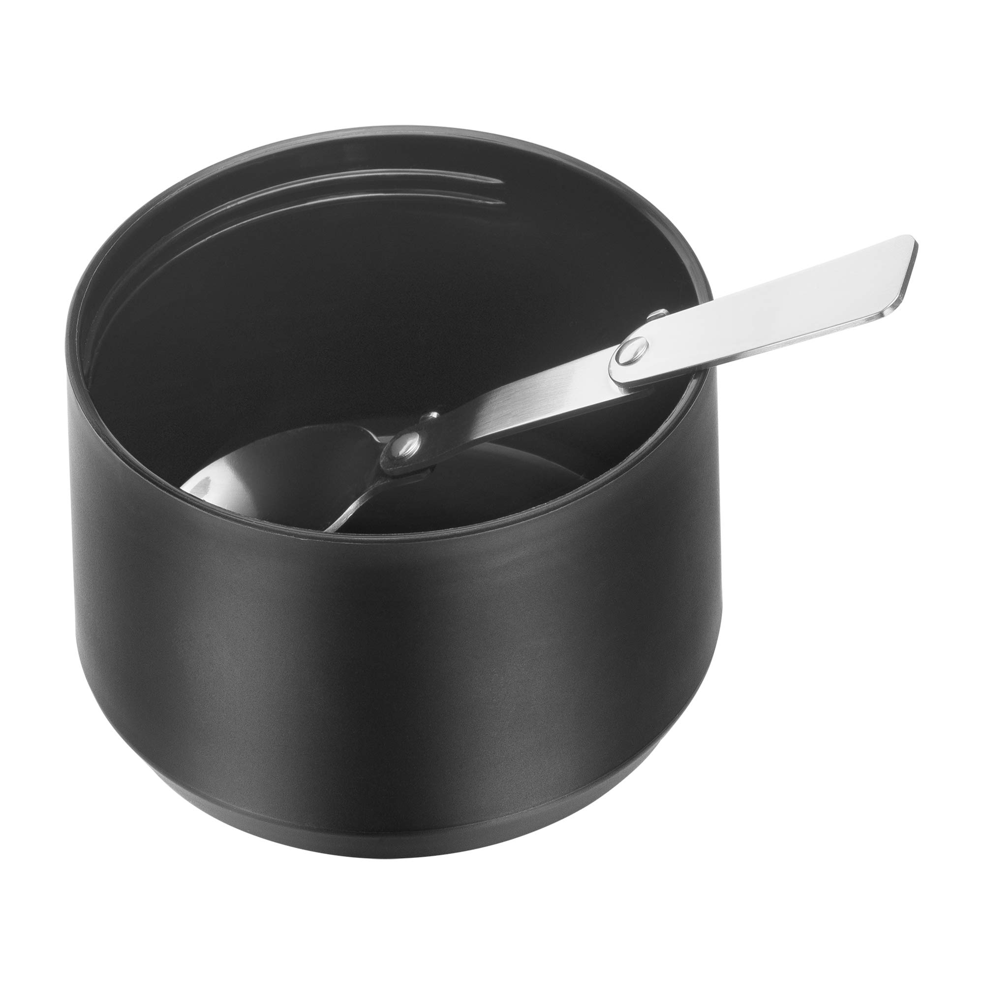 ZWILLING Thermo Lebensmittelbehälter mit Klapplöffel, 700 ml, Mattschwarz