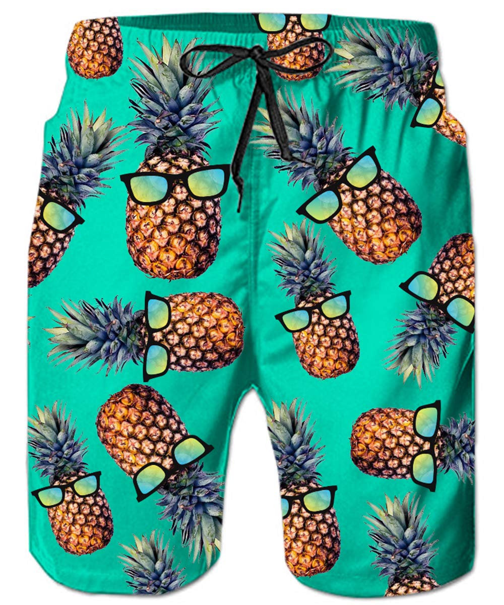ALISISTER Herren Badehose Sommer Badeshorts 3D Druck Schnell Trocknend Hawaii Surf Schwimmhose Sporthose