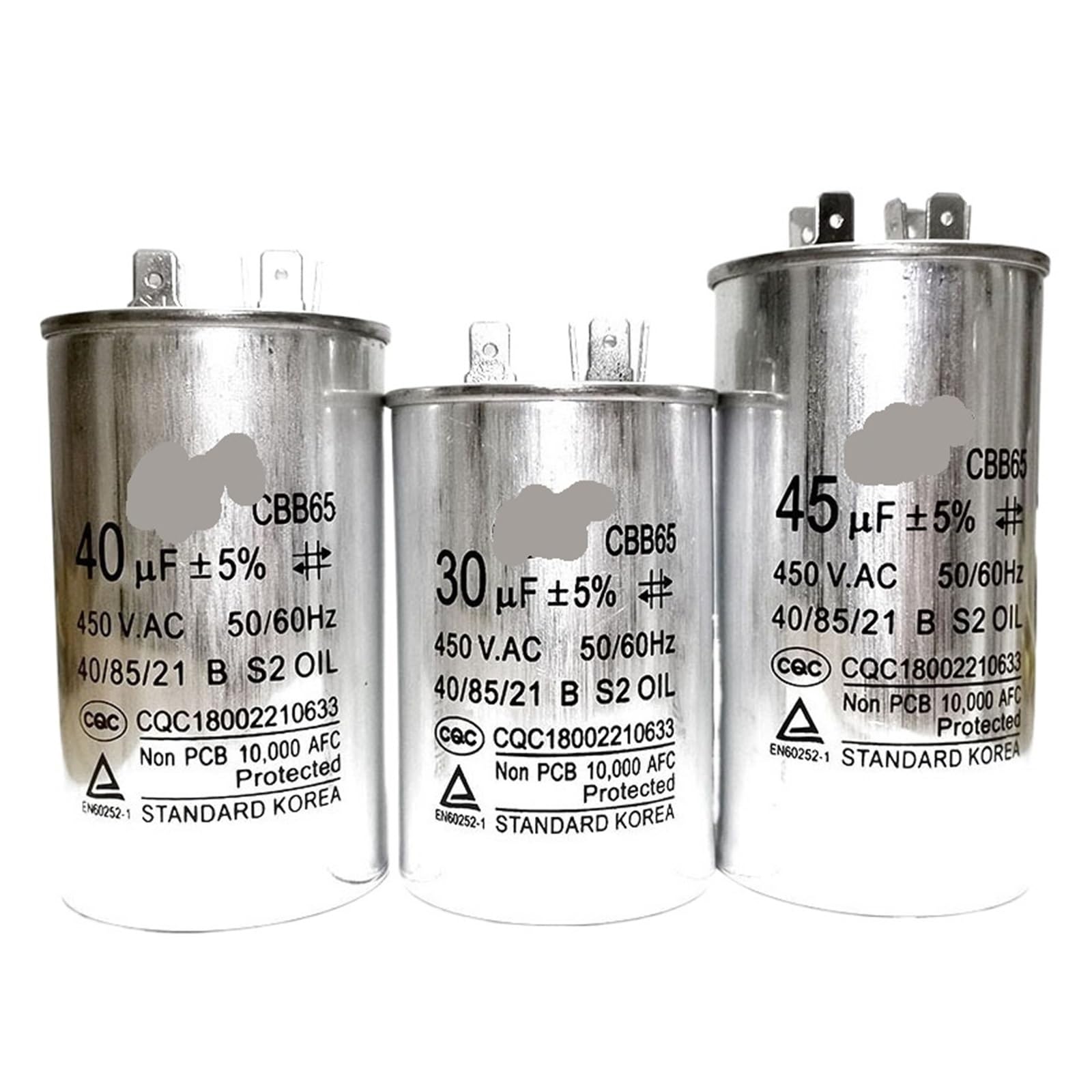 Condensateur de démarrage CBB65 80UF pour compresseur de climatiseur