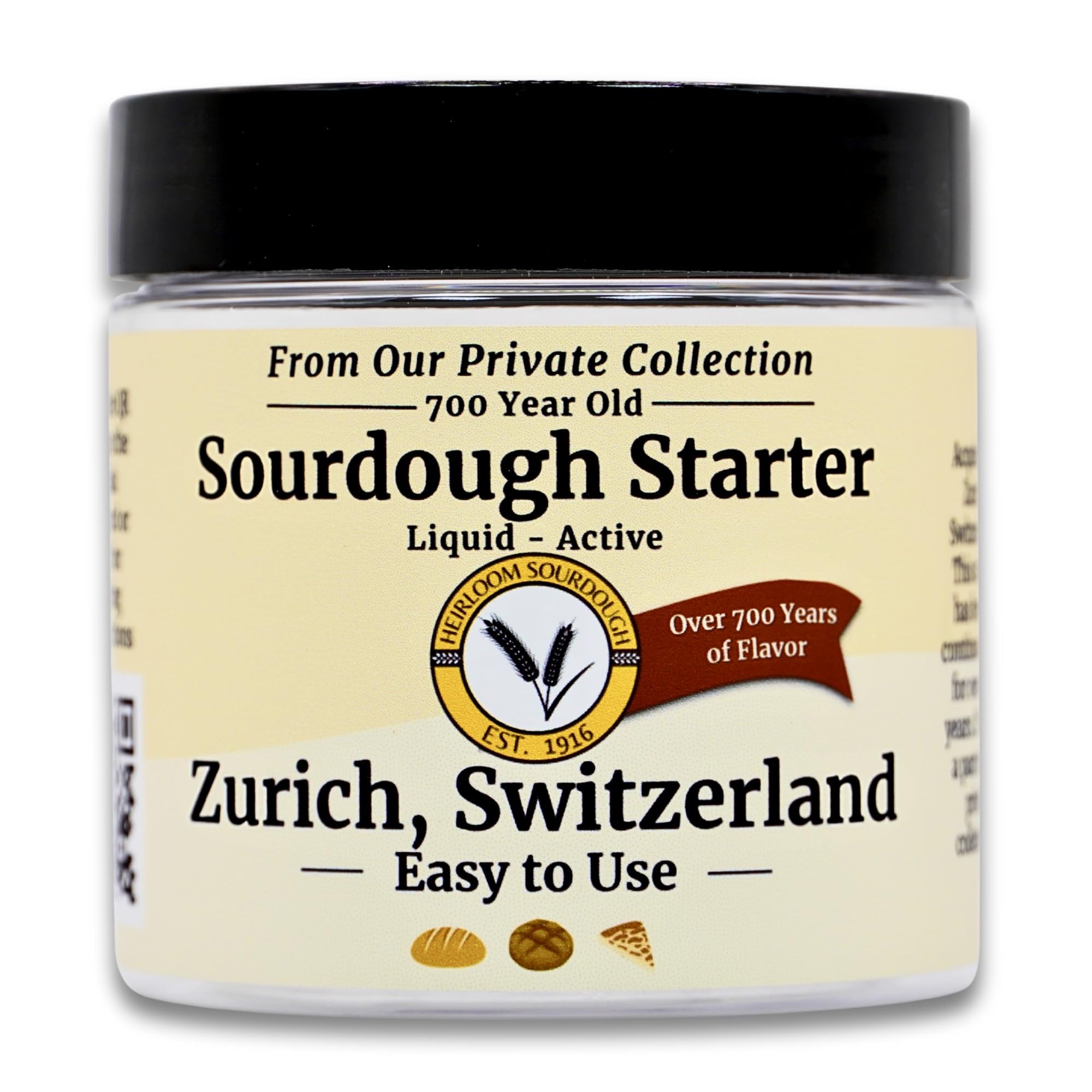 700 Year Old Swiss Sourdough Starter | Heirloom Sourdough's Private Collection | Easy to follow instructions | Includes detailed instructions and