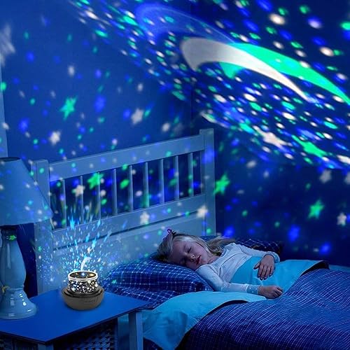 Miniatura 3 de Luz nocturna de estrellas para niños, lámpara de proyección de luz nocturna del universo, lámpara romántica de estrella y mar, para cumpleaños,