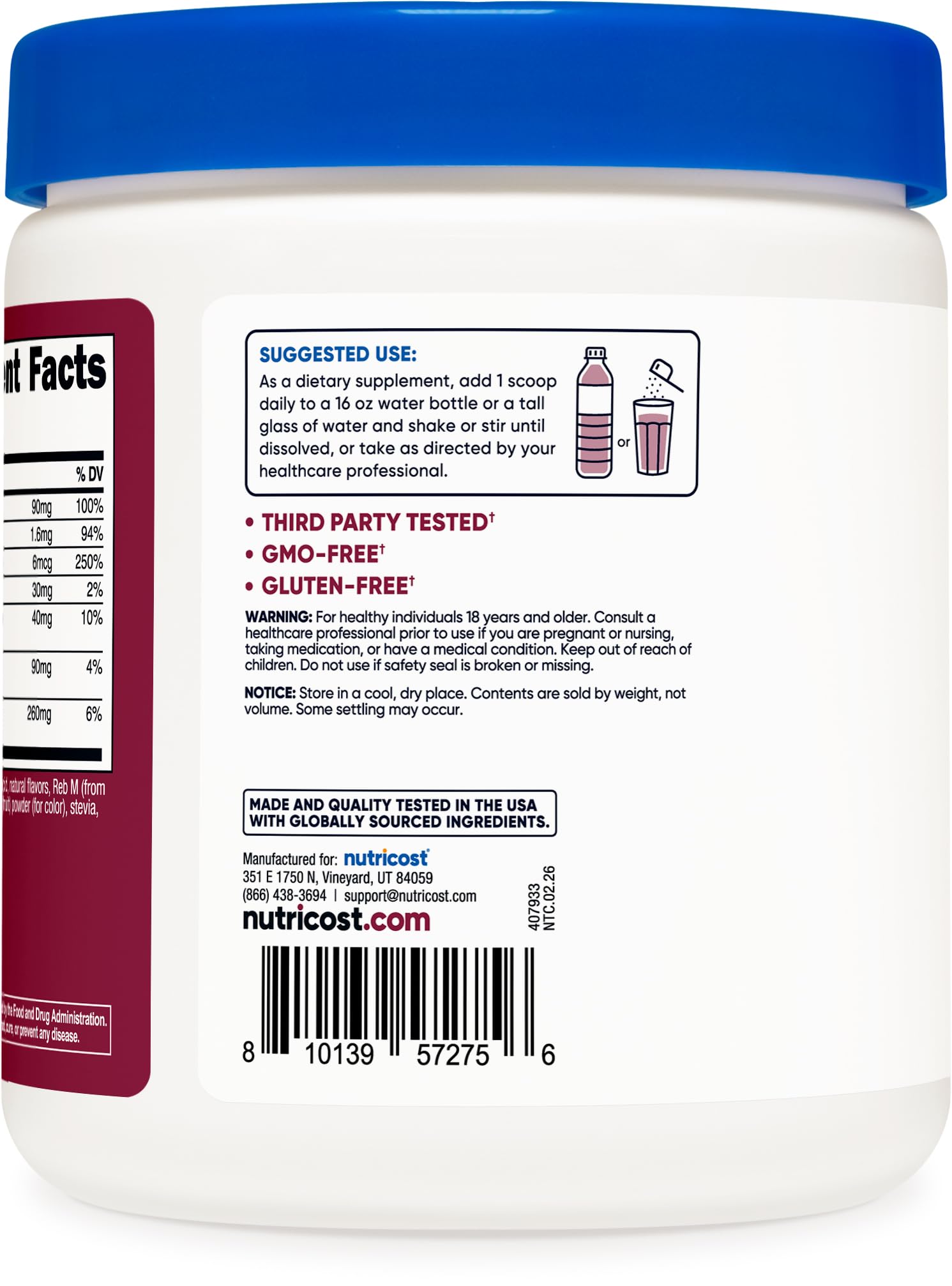 Nutricost Electrolyte Complex Powder (120 Servings, Grape) — Amazon image 4