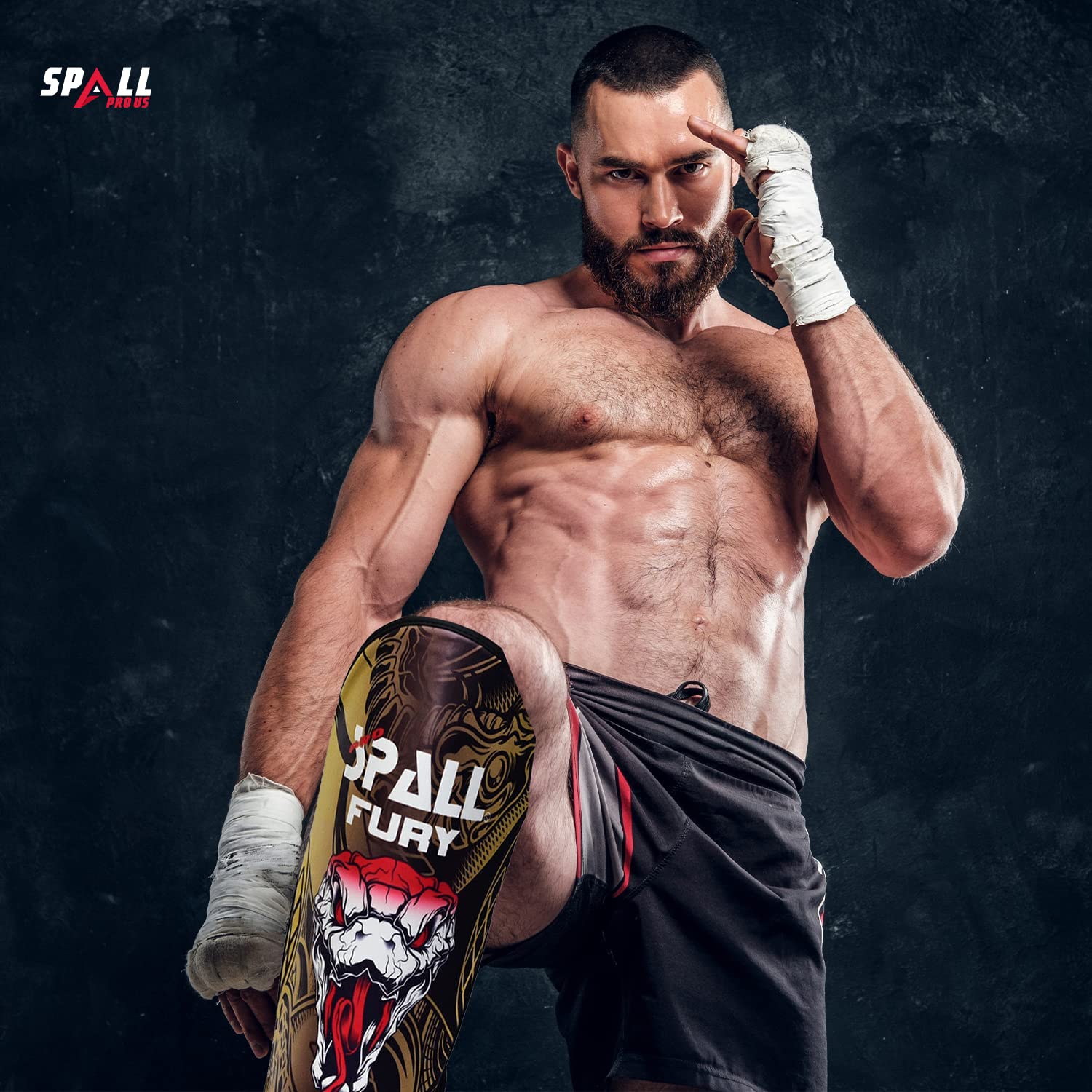 MMA Shin Instep Pad Kick Thai Pad Kick Boxing Guard Protector Leg Foot Guard(Gold Black, Small/Medium)