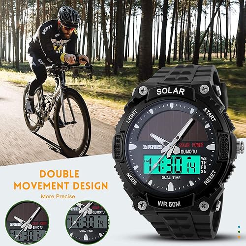 Miniatura 4 de SKMEI Reloj deportivo digital para hombre, ultrafino, grande, impermeable, con cronómetro, temporizador de cuenta regresiva, función de alarma, luz