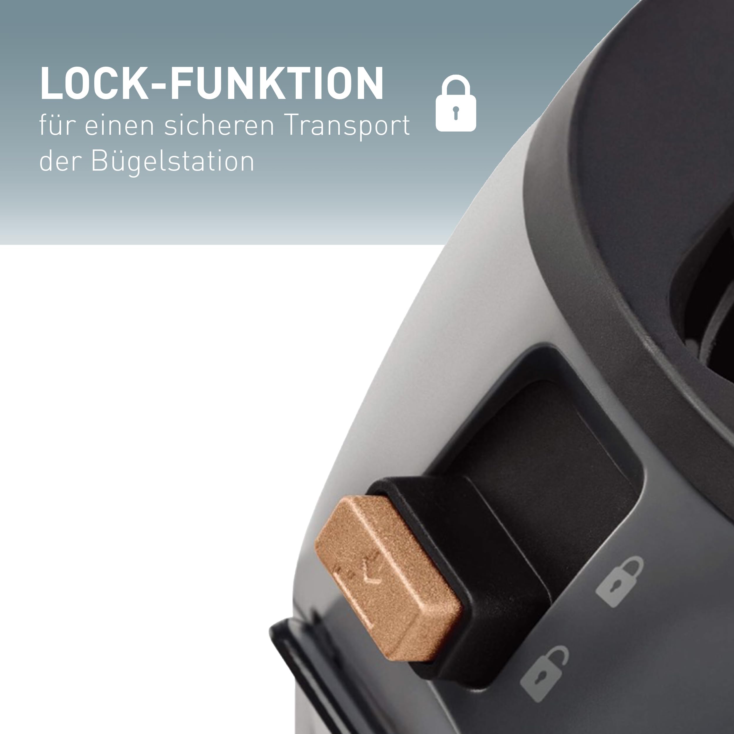 HEINRICHS Dampfbügelstation, 250 g/min Dampfstoß, 5,5 Bar Druck, 3 Funktionen, integriertes Display, großer 1,5 L Wassertank, Keramikbügelsohle, Selbstreinigungsfunktion, 3200 W Leistung, Schwarz-Blau
