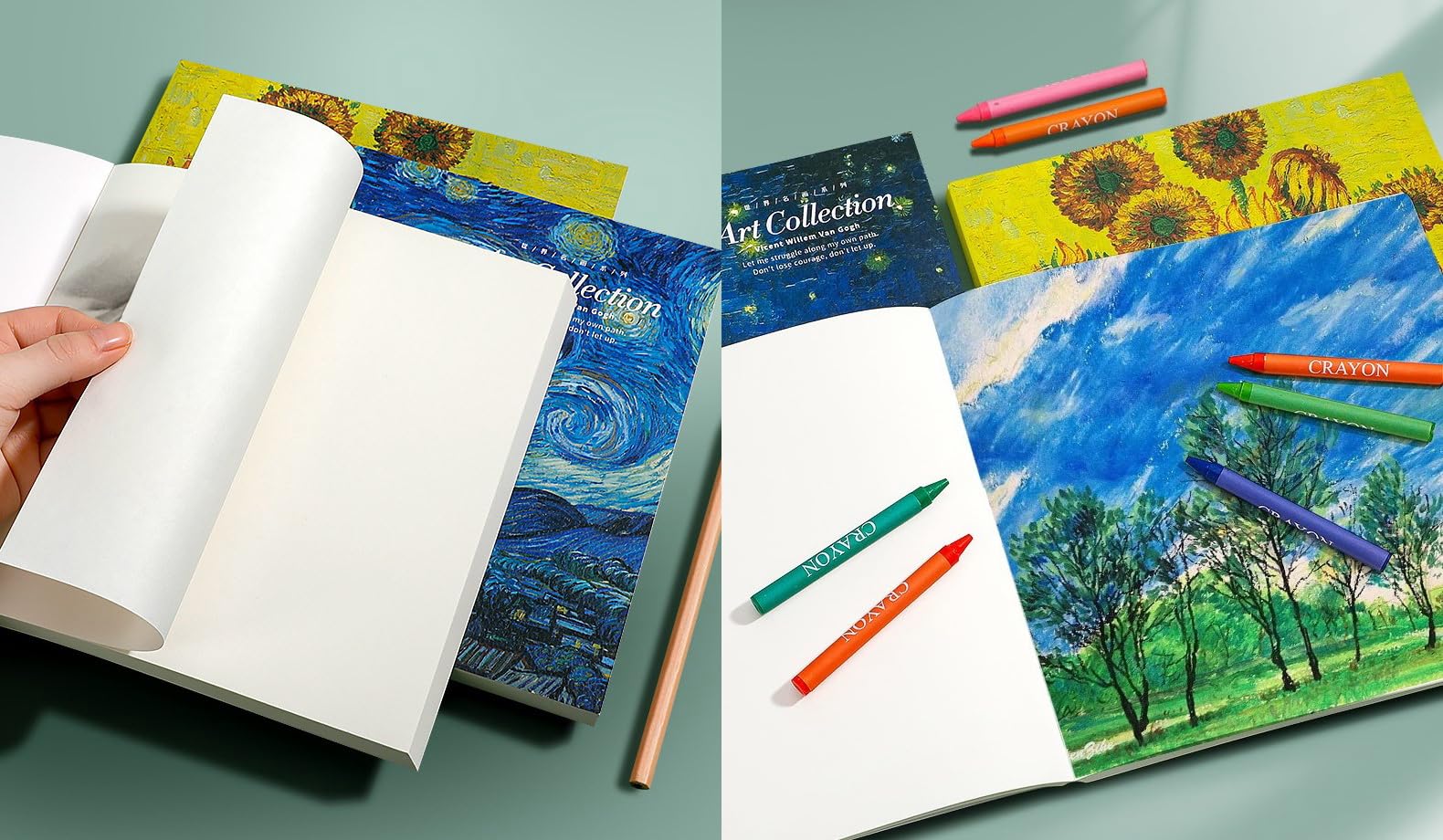 Amazon.co.jp: スケッチブック 表紙 ゴッホ 絵画 名画 デッサン 正方形