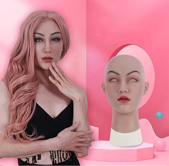May Realistic Silicone Female Mask Breathable, Makeup-Ready Design for Drag Queens & Cosplay Enthusiasts