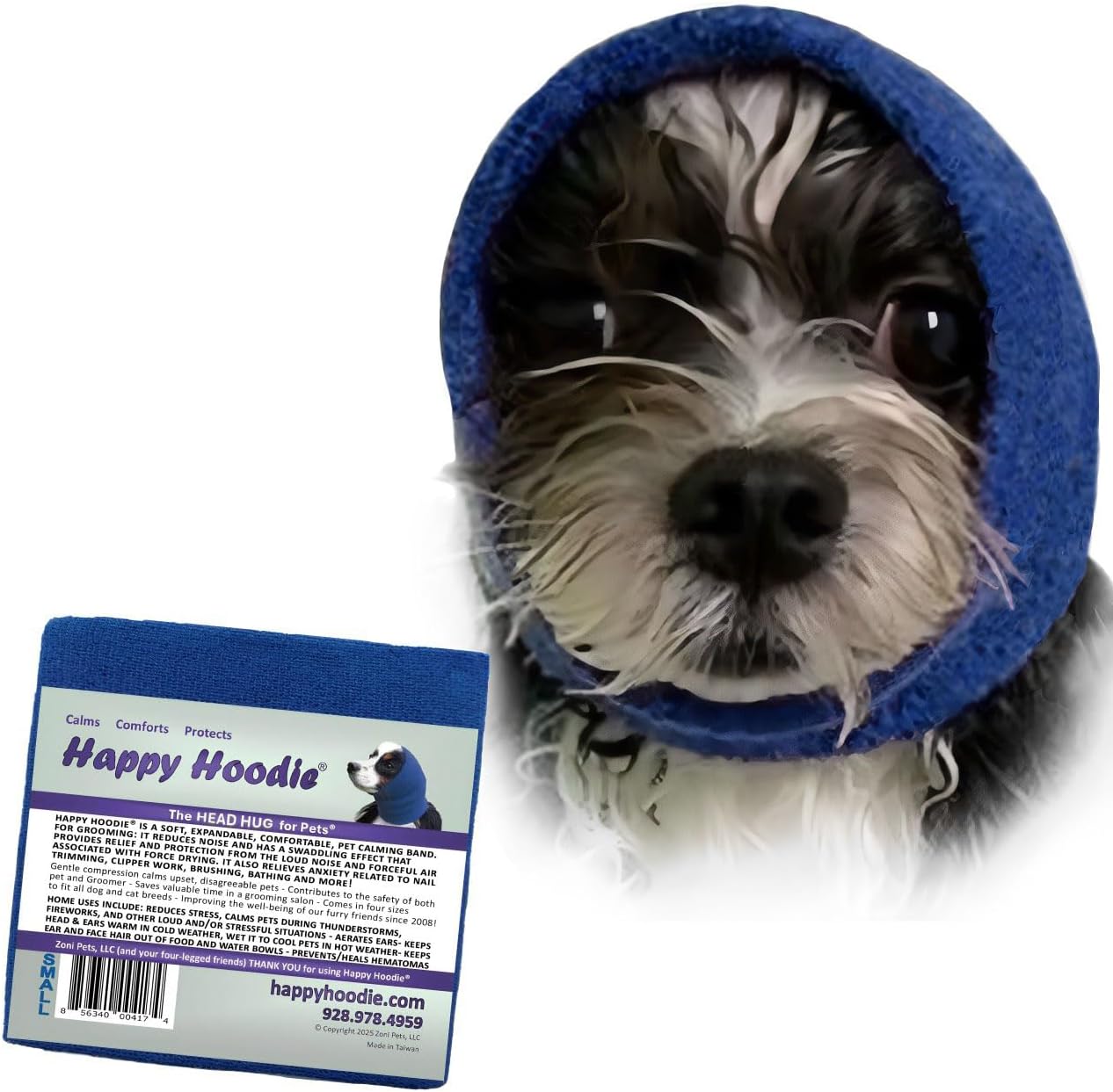 Happy Hoodie The Original Dog & Cat Calming Band, Anxiety Relief/Noise Protection-Grooming-Thunder-Fireworks Happy Hoodie The Original Dog & Cat Calming Band, Anxiety Relief/Noise Protection-Grooming-Thunder-Fireworks