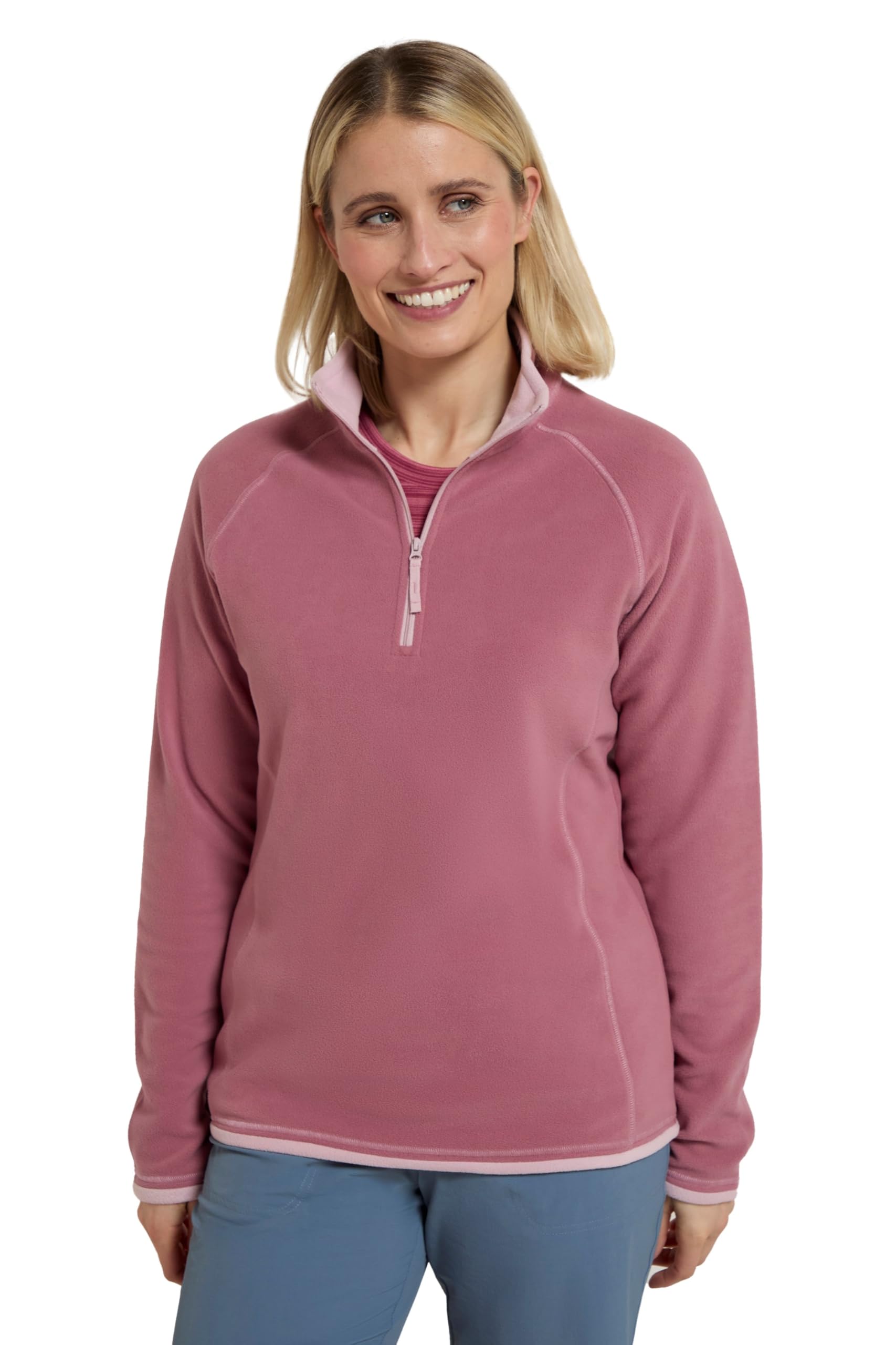 Mountain Warehouse Women's Light Pink Montana Half-Zip Fleece Jumper 4