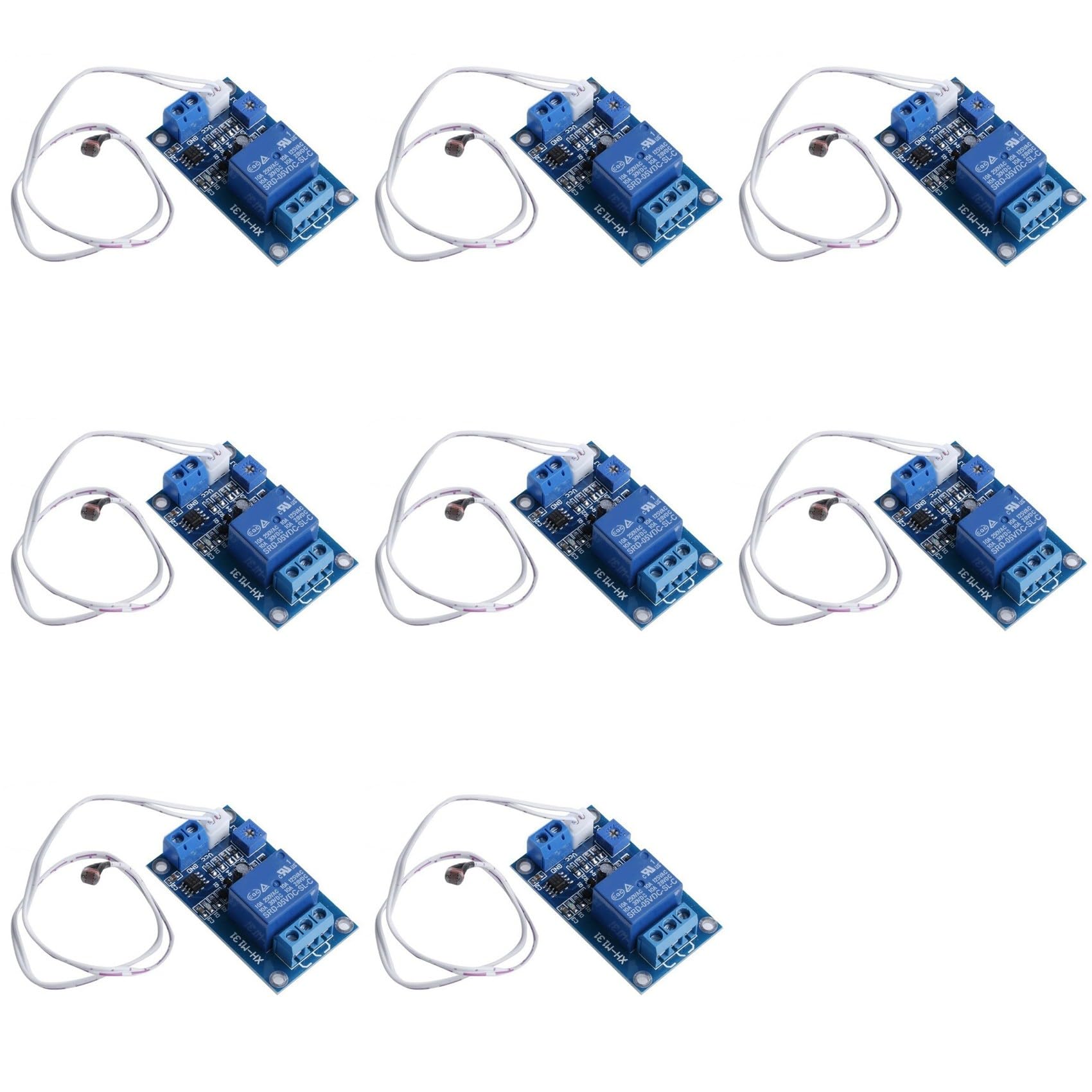 Kueohse Light 8X 12V Control Switch Photoresistor Relay Module Detection Sensor Xh-M131