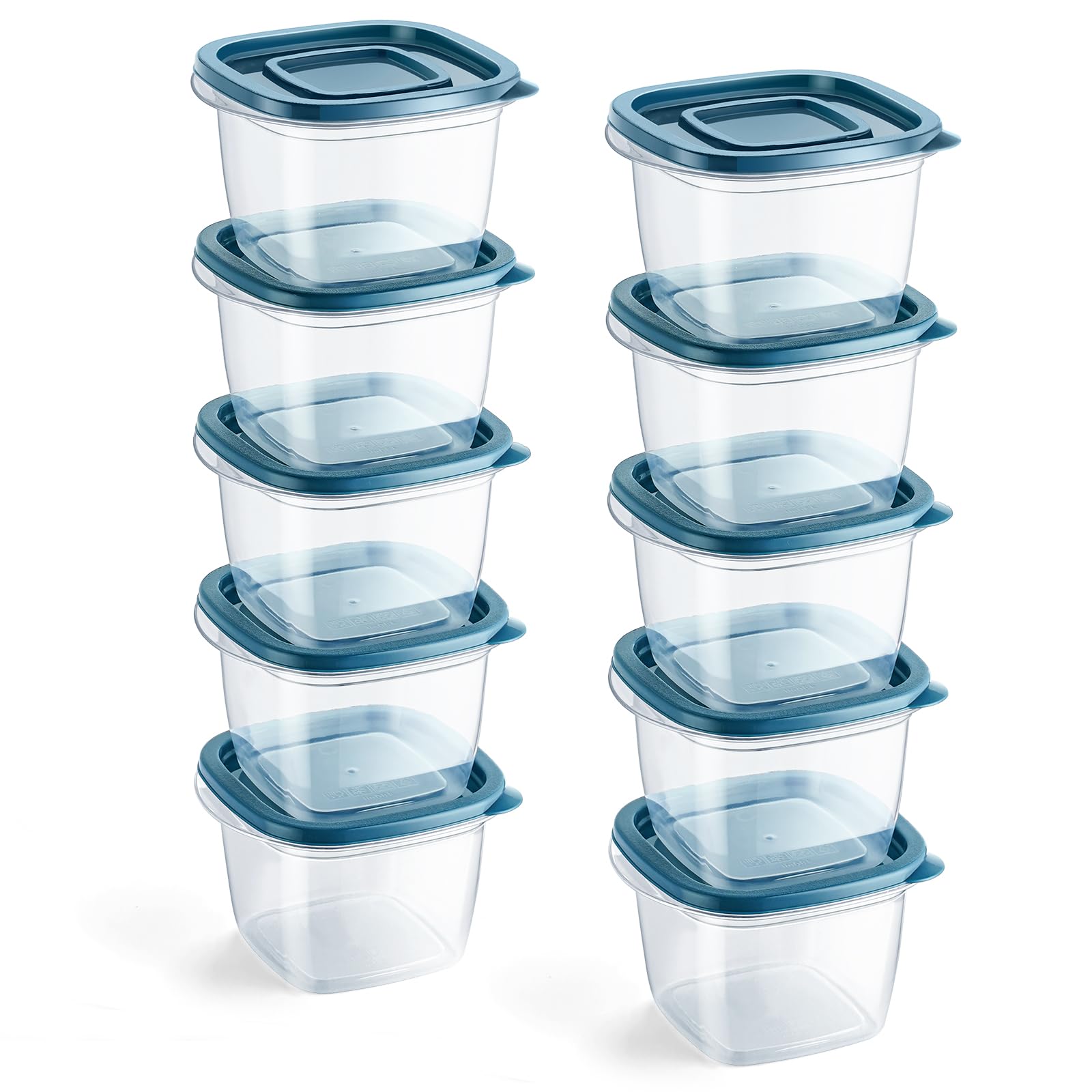 EFISH 10PCS Rectangle Plastic Portion Box Sets with Lids.Food Storage Box,Container Sets,Food Storage,Food Containers,Plastic Food Container,use for School,Work and Travel,480ML Per Box. — image 1