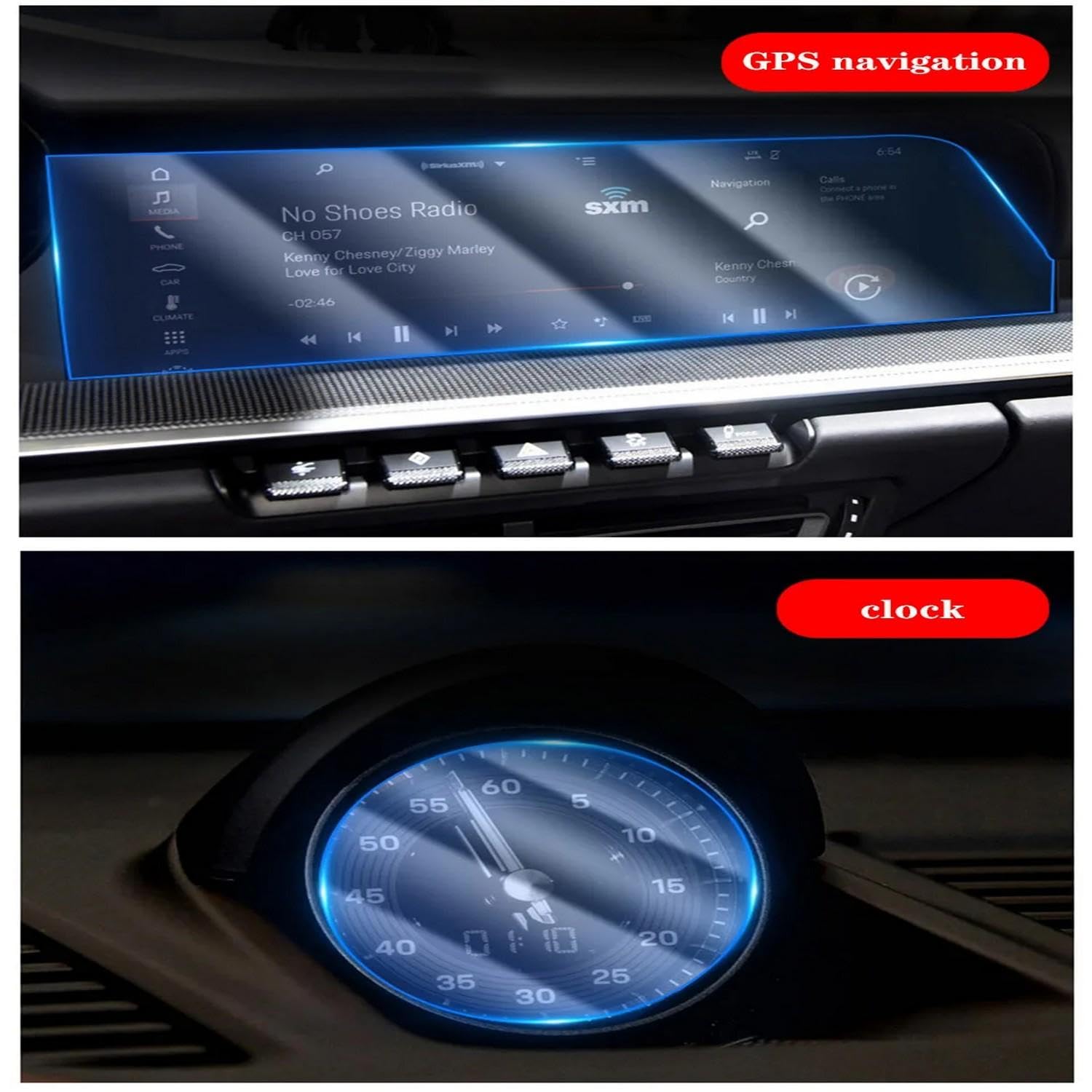LQUNGE Pellicola TPU Per Porsche 911 992 2019-22 | Proteggi La Console Centrale Con Trasparenza Anti-Graffio