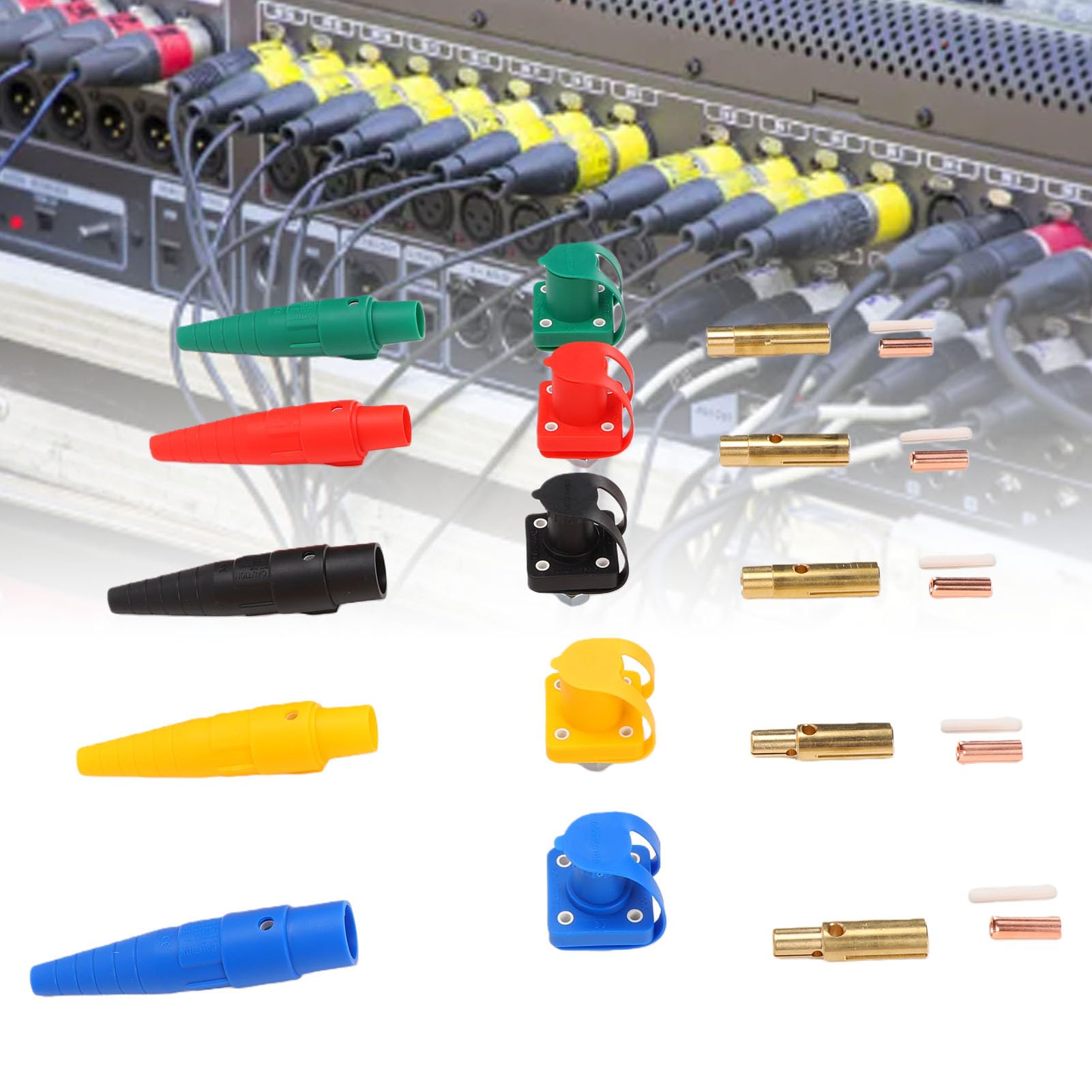 FTVOGUE 200A Camlock Steckverbinder Set, 5 Sets Farbcodiert