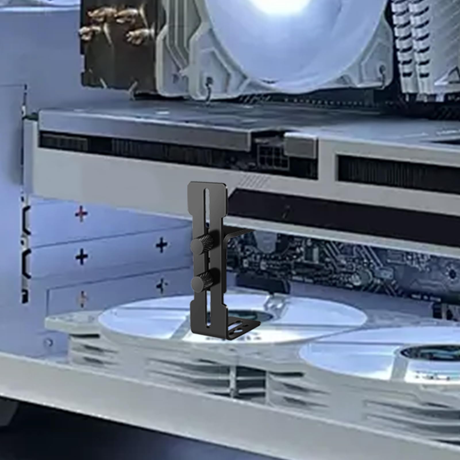GPU Support Bracket - Stainless Steel Anti-Sag Stand | Wear-Resistant Graphics Card Stand, Adjustable Graphics Card Bracket for Desktop Computer, Sturdy GPU Holder for PC
