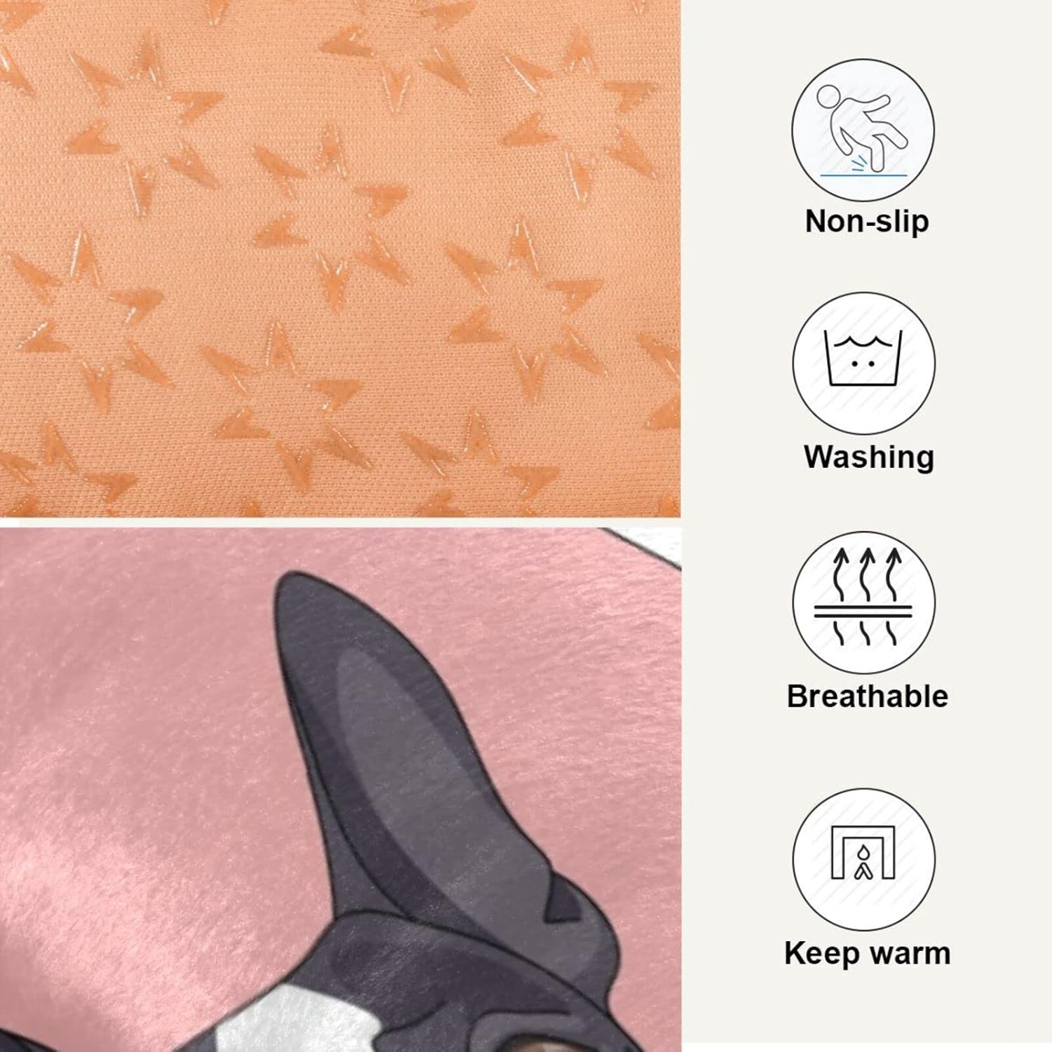 review Ultra Soft Pet Bed Washable Dog Bed Crate Mat for Dogs Fleece Dog Crate Kennel Pad Cat Pet Bed Liner 24x18in Cute Bulldog Pink Background