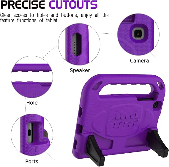 AVAWO Kids Case for Samsung Galaxy Tab A 8.4 (2020) SM-T307 - Built in Screen Protector - Shock Proof Lightweight Convertible Stand Kids Friendly Case for Galaxy Tab A 8.4-inch release in 2020, Purple