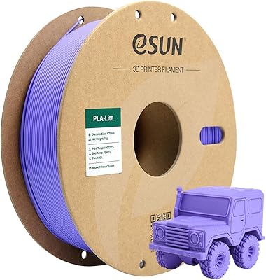15 – eSUN PLA Filament, 3D Printing PLA Lite Filament 1.75mm Dimensional Accuracy +/- 0.03mm, 1kg Carboard Spool (2.2lbs) 3D Printer Filament, Ve…