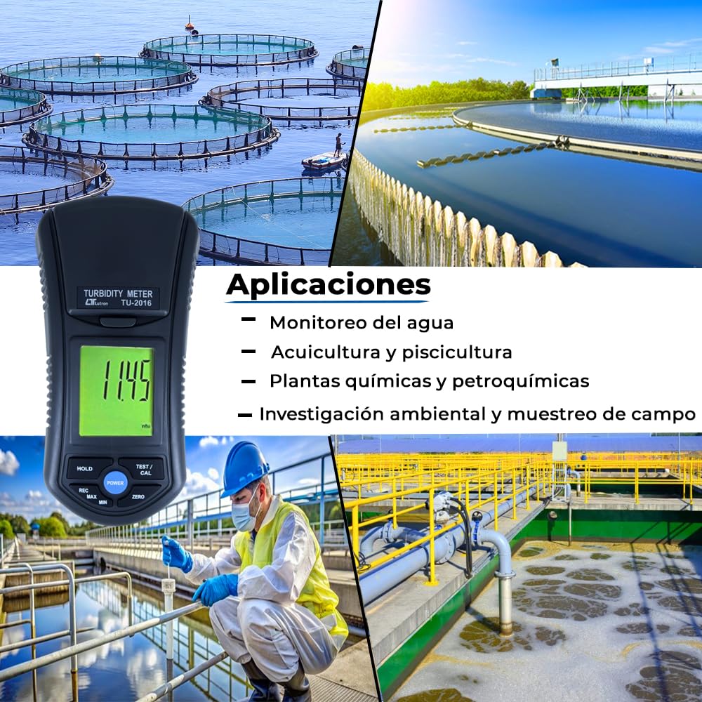 *Envío el mismo día* Turbidímetro con pantalla digital, turbidímetro digital de mano, turbidímetro portátil para laboratorio de piscinas | TU-2016
