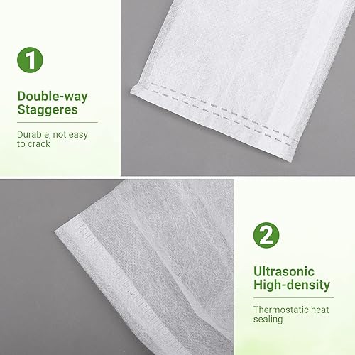 Miniatura 5 de GREANER 200 bolsas de guardería, bolsas de tela no tejida de 5.5 x 6.3 pulgadas, biodegradables para suministros de jardín en el hogar, árboles,