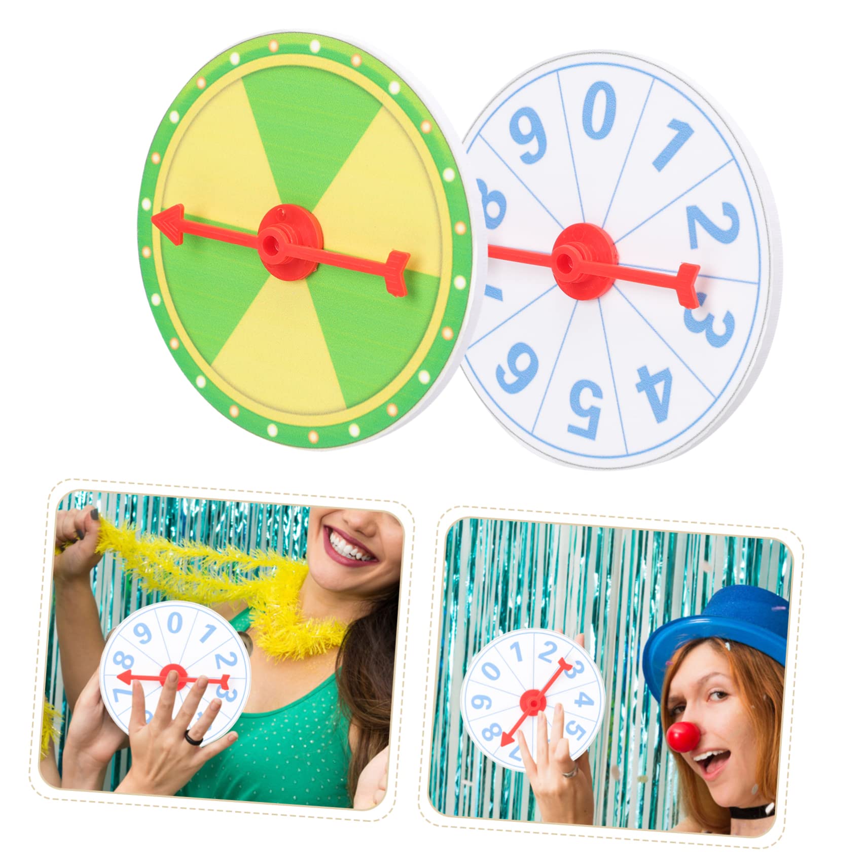 GAROZATION 2pcs Diy Prize Wheel Game Wheel for Adults Party Supplies of Fortune Raffle Set