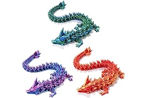 3D Printed 4-Pack Dragon Eggs with Poseable Figurines