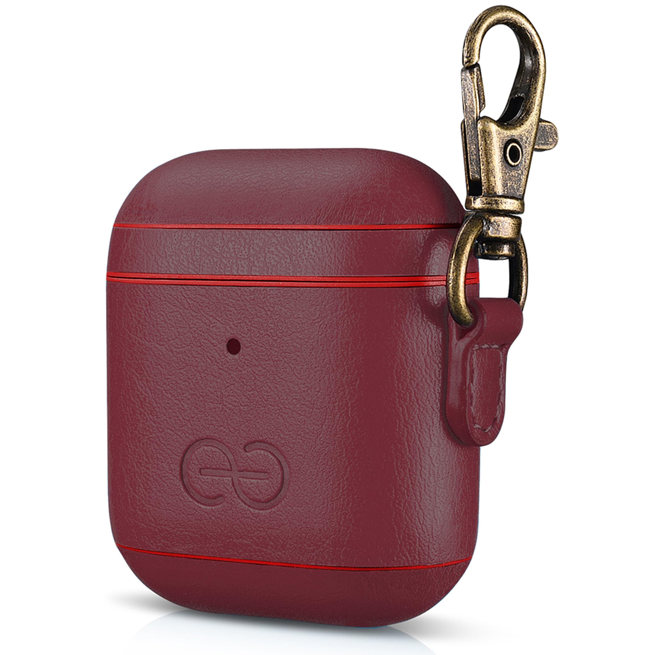 Dreem Om Case Cover with Keychain Clip Compatible with AirPods 4 for Apple AirPods 4th Generation, Vegan Leather AirPod Case for Men & Women, Luxury Earbuds Accessory for iPhone - Caramel — view 32