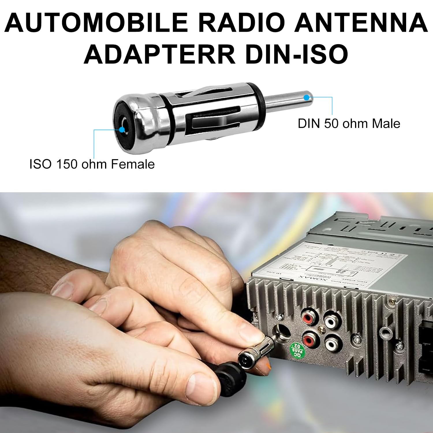 Image secondaire de Giantdeer Kit D'Adaptation pour Autoradio, Extension ISO à ISO 16 Broches + Adaptateur D'Antenne à DIN, Compatible avec Audi, BM