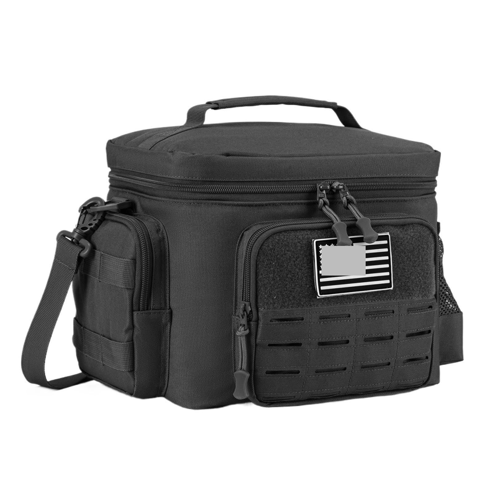 Bolsa térmica aislante, Almuerzo Camping Picnic Bolsa de entrega de alimentos aislada Multicolor(Black)