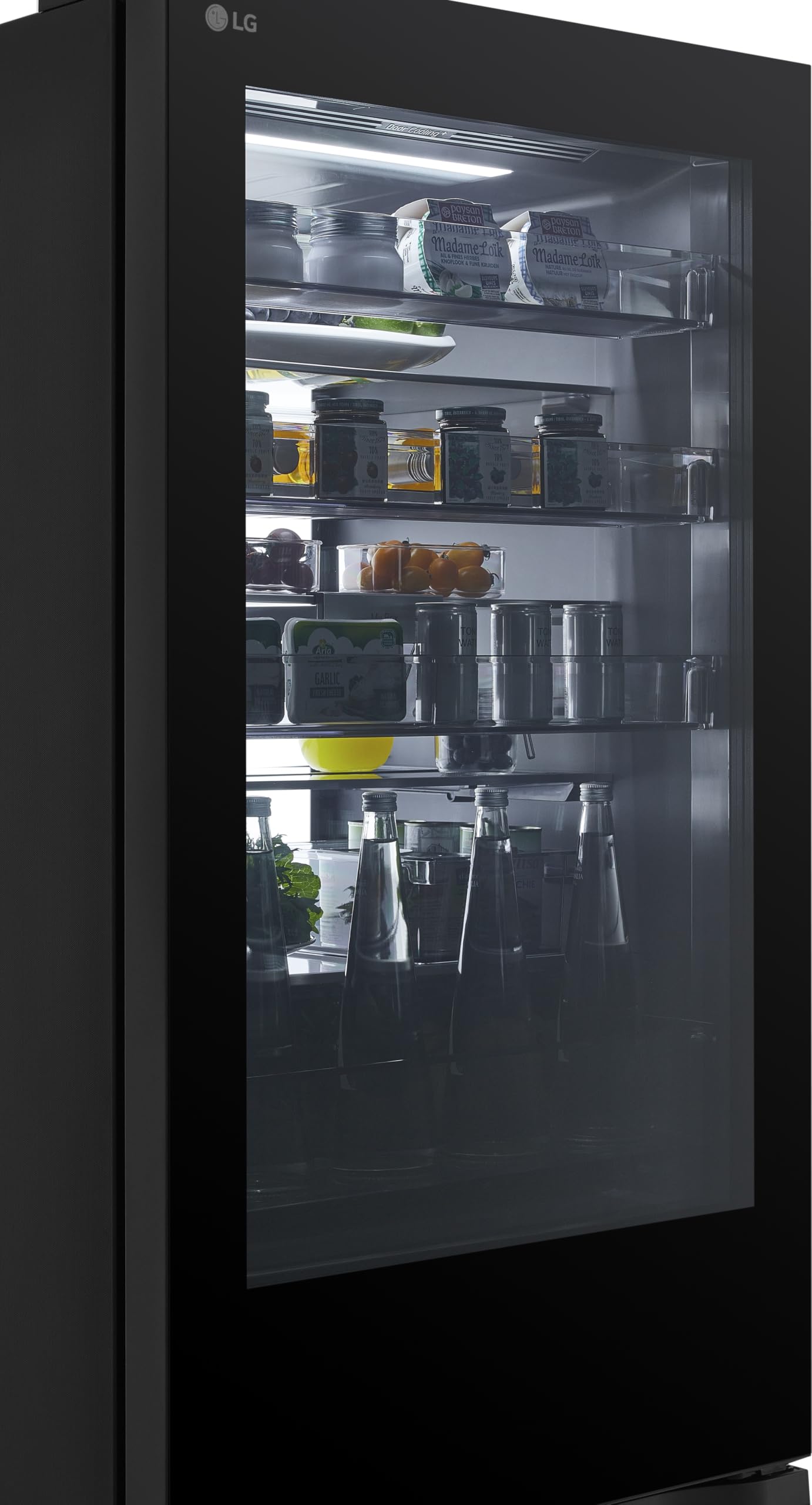LG GBGW92GCEV Fit&Max Kühl-/Gefrierkombination (465 L, Energieklasse C) vollintegrierbar oder freistehend mit InstaView, FRESHConverter+, Total No Frost, MyBox, Schwarz