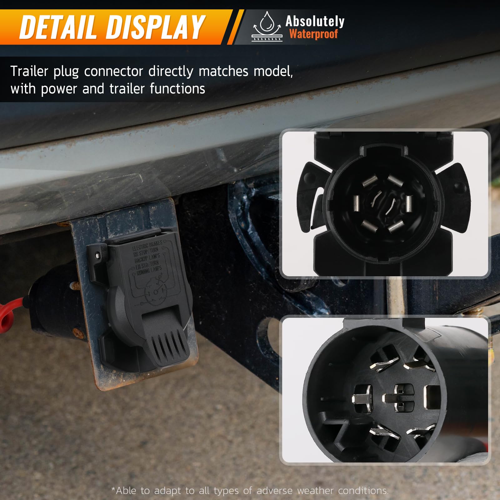 A-BUZZCARTA Electric Bluetooth Trailer Brake Controller with Smartphone Connection & 7 Pin Trailer Connector Compatible with Cadillac, Chevrolet, GMC, Hummer 924-307