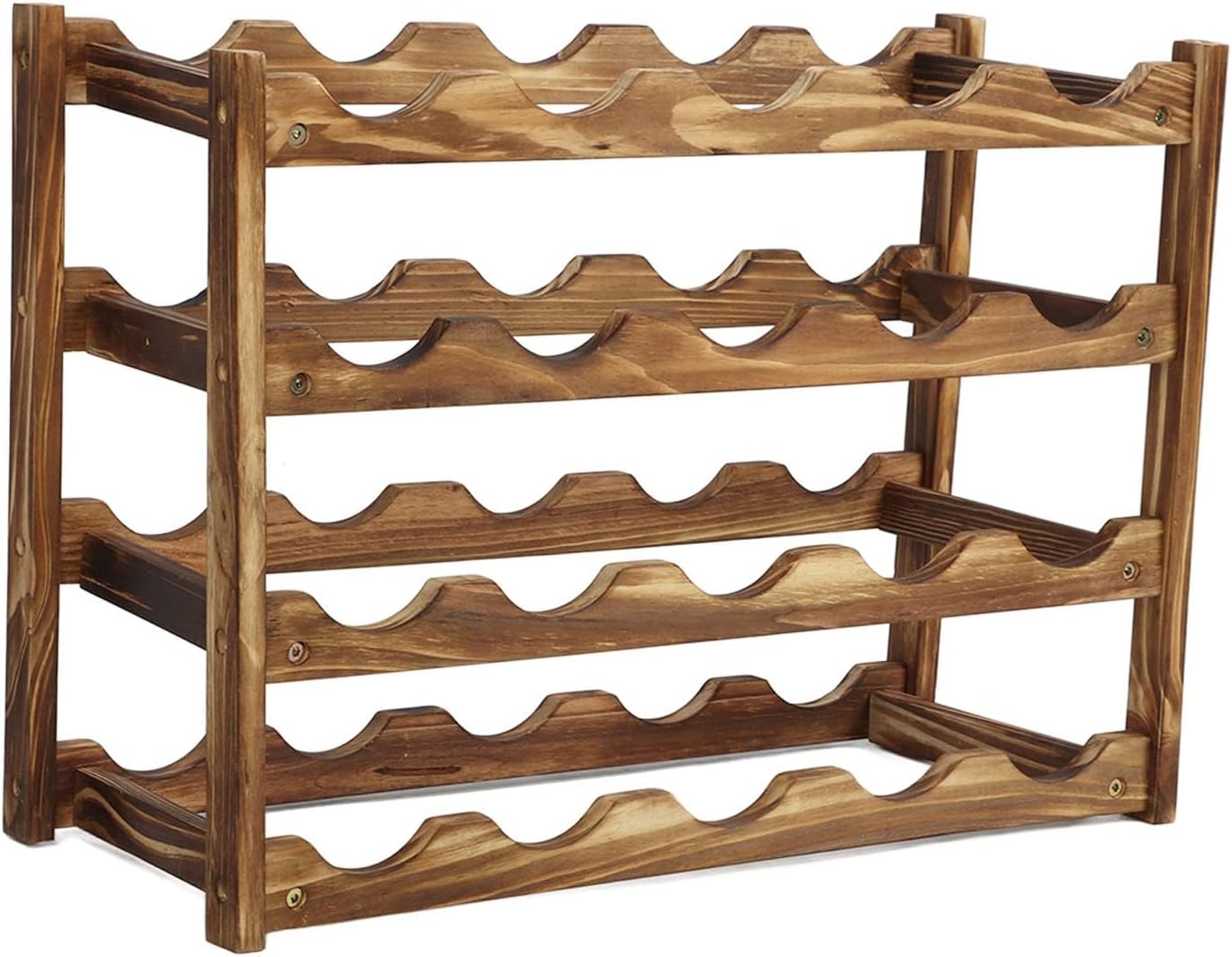 Soporte para Botellas de Madera de Pino, Organizador y Estante de Exhibición, Decoración para Encimera, Capacidad para 20 Botellas miniatura 1