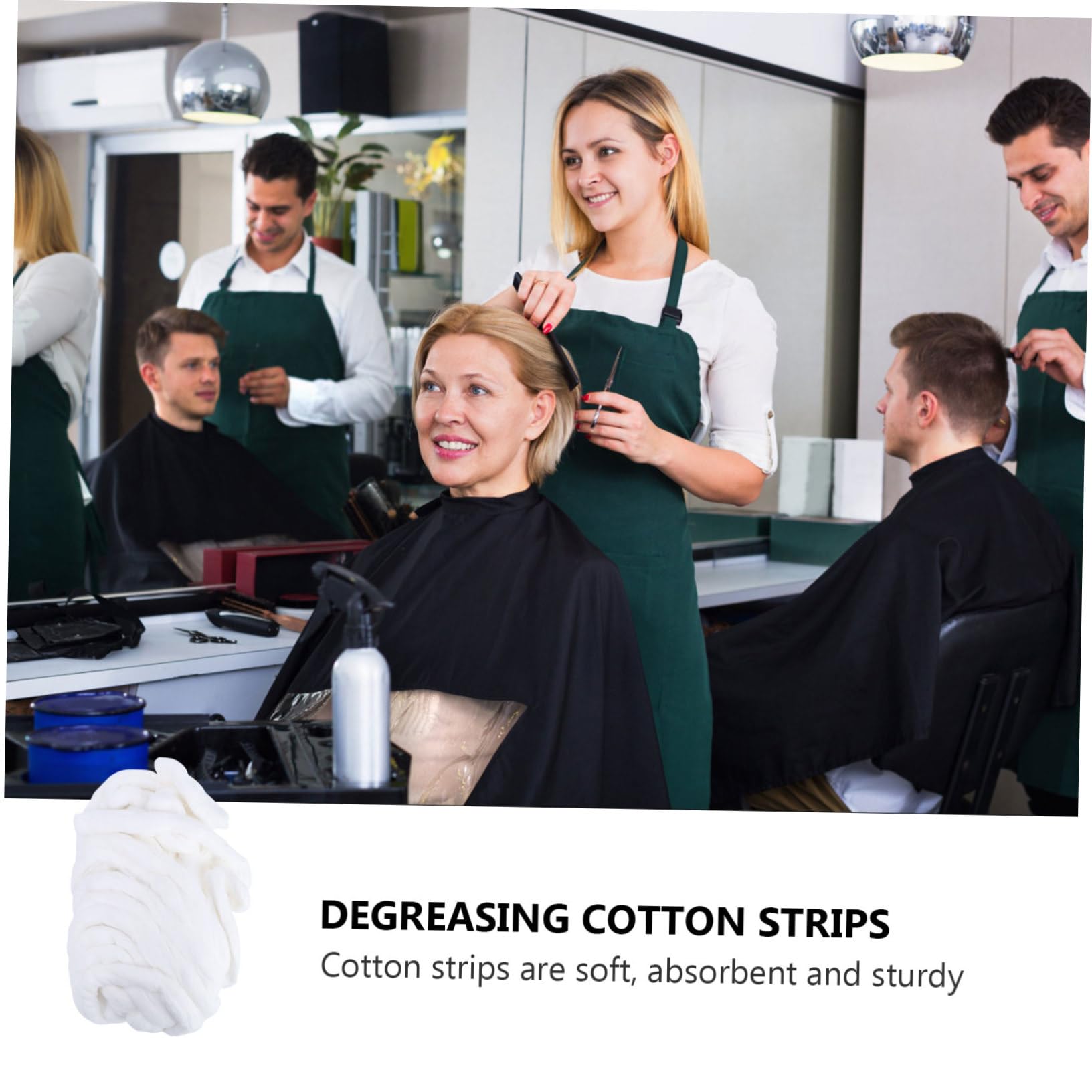 Didiseaon 3 Strisce Di Cotone Assorbenti Per Parrucchieri Strisce Cotone Per Degreasing e Rimozione Makeup Confezione Per Saloni Di Bellezza e Uso Domestico