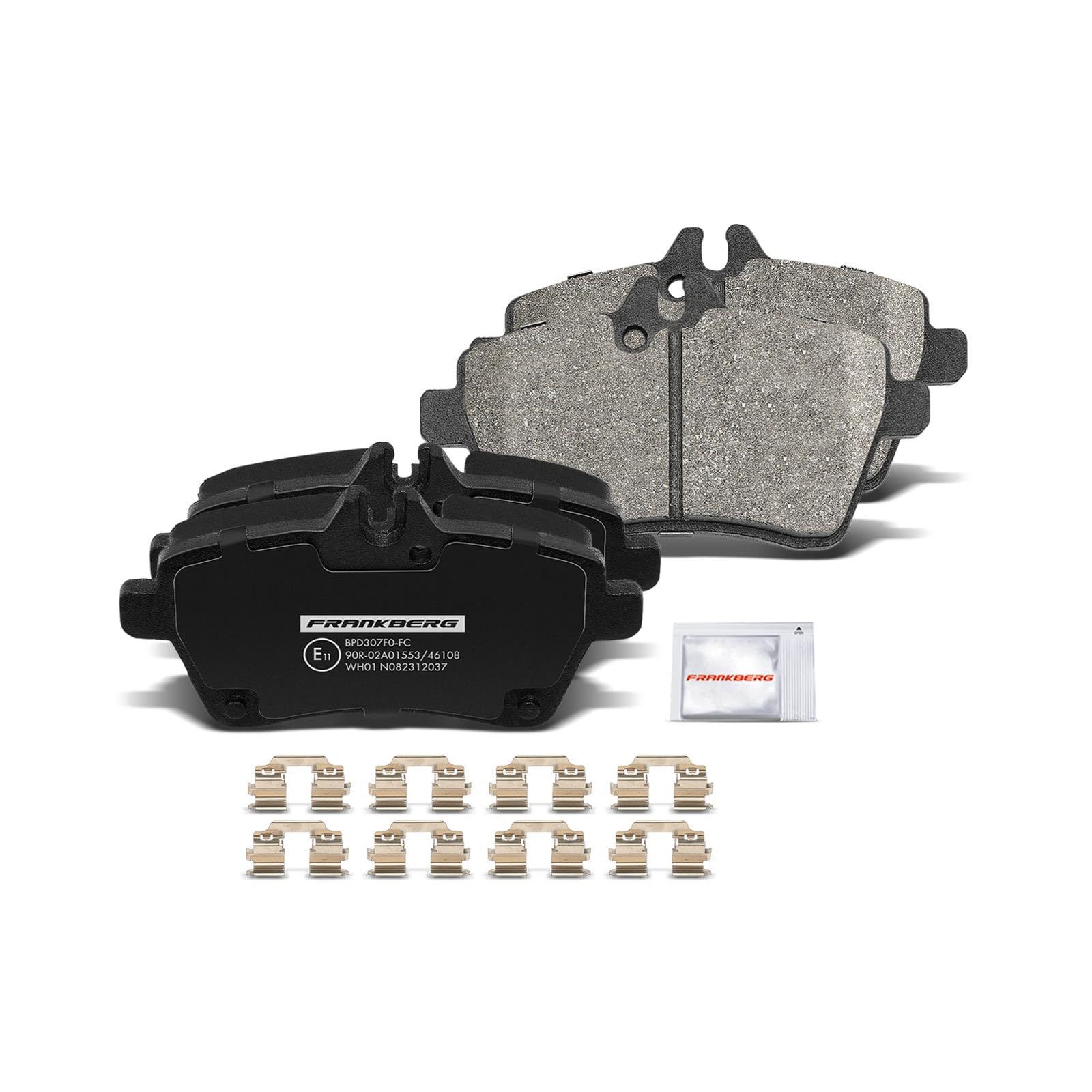 Frankberg Set freni incl. 4x Dischi Freno + 8x Pastiglie dei Freni Anteriore Posteriore Compatibile con Classe A W169 A 150 A 160 A 160 CDi 2004-2012 Replace# 1694201120, 1694200320