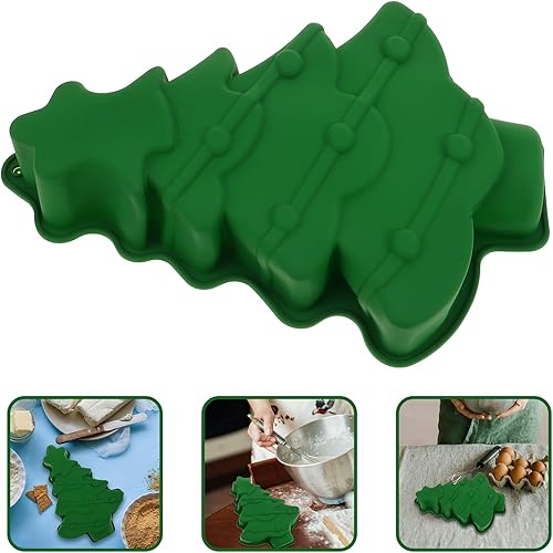 Miniatura 3 de Molde para pastel de árbol de Navidad, moldes de silicona para hornear de Navidad de 11.8 pulgadas para fiestas navideñas