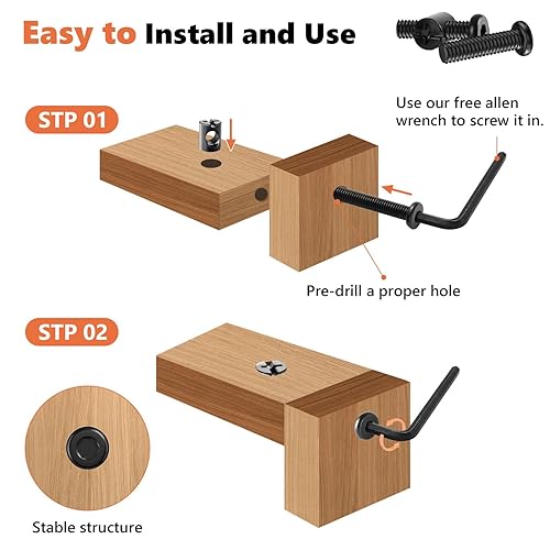 Miniatura 4 de 72PCS Crib Screws Hardware Replacement Kit, Baby Bed Frame Bolts & Barrel Nuts Set for Delta/Graco/Dream, Hex Drive Socket Cap Screws Barrel Nuts