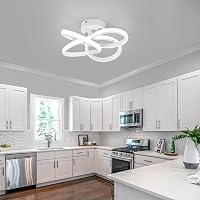 KUKAK 36W LED Mennyezeti Lámpa - Modern Virágmintás Kerek Fehér Világítás 6000K, 3900lm, Energiatakarékos, Lakásba, Konyhába, Fürdőszobába 3