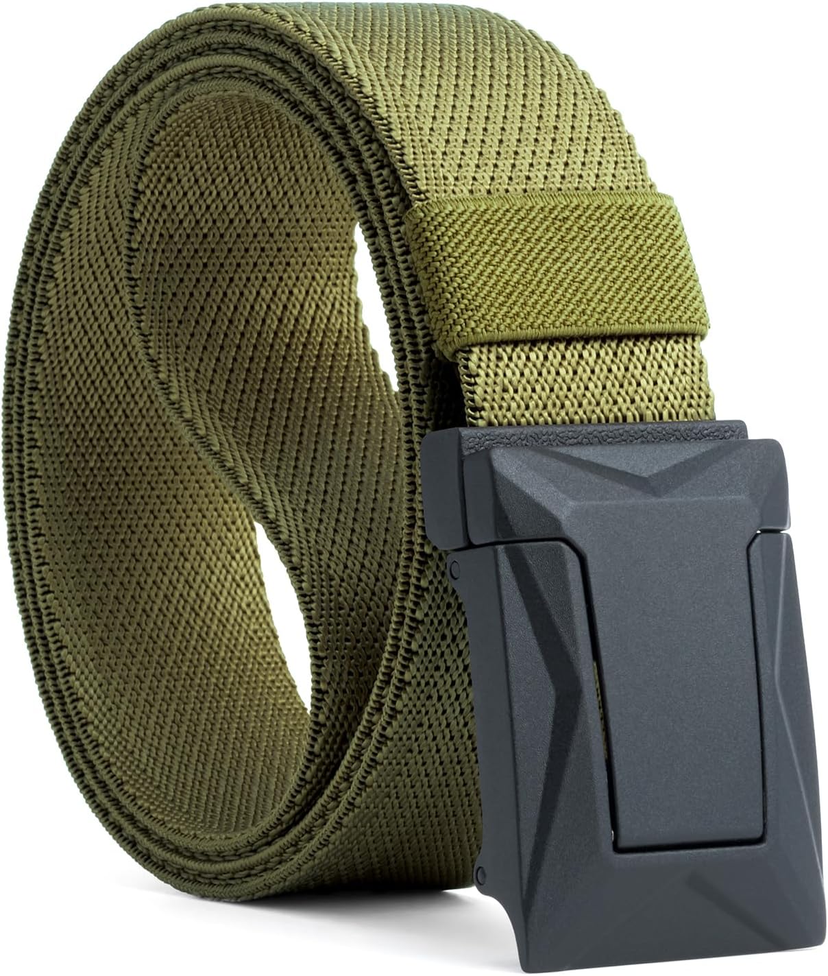 Auto Lock Ratchet Belt for Men | Elegant Dressing Belt Buckle | 1.5" Wide Elastic Nylon Tactical Belts Thicker