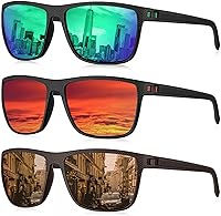 Vista 22 de KALIYADI Gafas de sol polarizadas para hombre, gafas de sol ligeras con protección UV para conducir, pescar y jugar golf