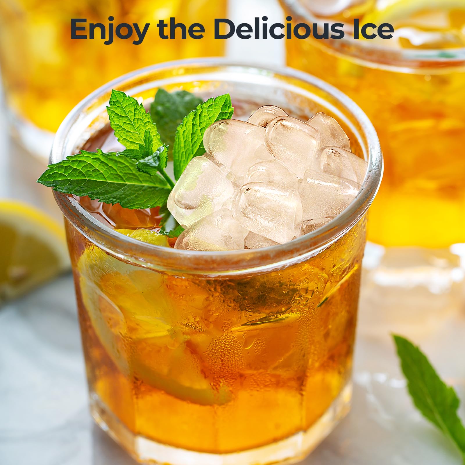Ice Makers Countertop with Self-Cleaning, 26.5Lbs/24Hrs, 9 Cubes Ice Ready in 6Mins, Portable Ice Maker with Ice Scoop/Basket for Home/Kitchen/Bar/Party, Silver on Fridge.com